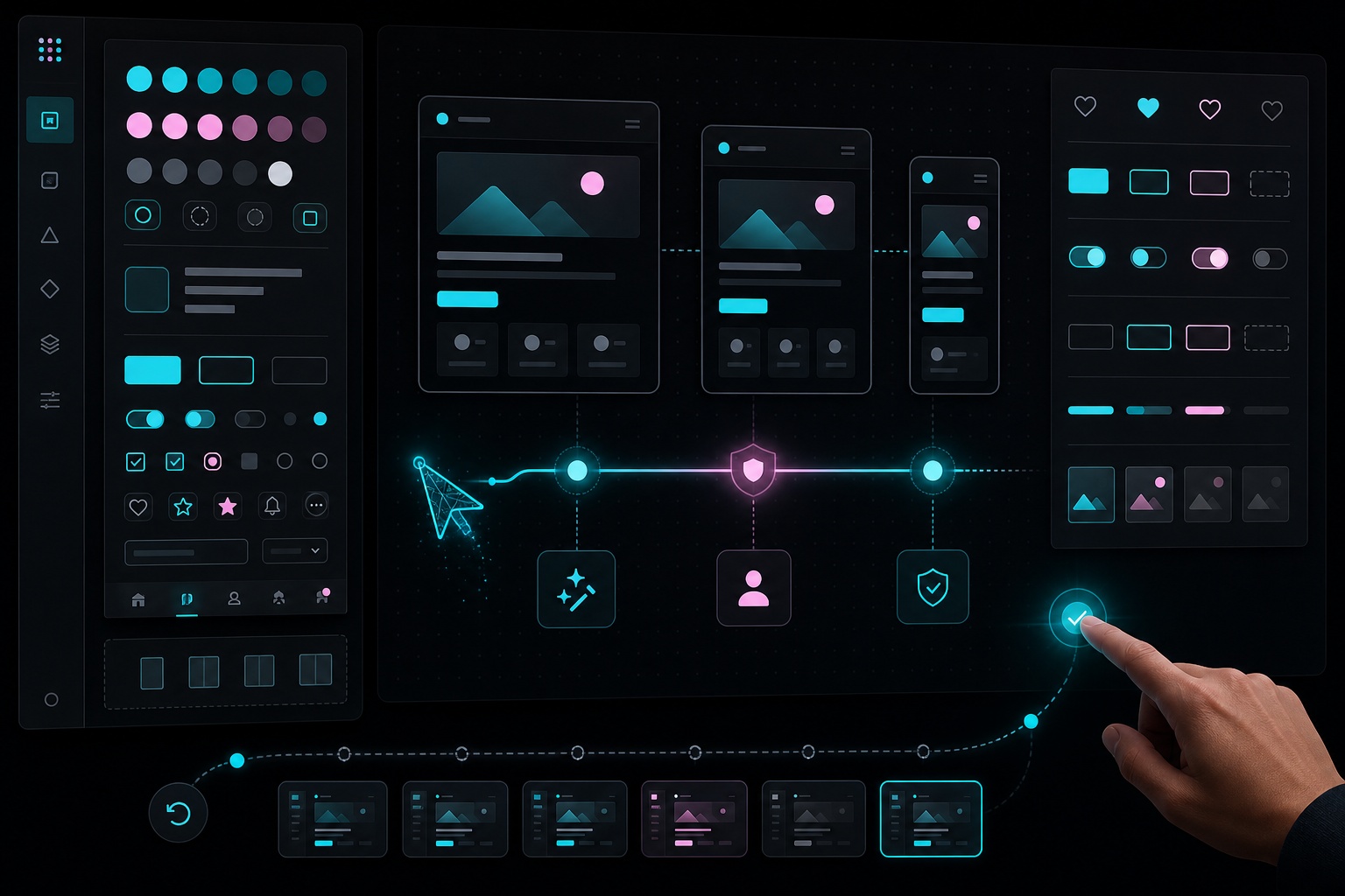 Figma AI agents — AI-ready design system guardrails with approval gates, rollback history, source checks, and component tokens
