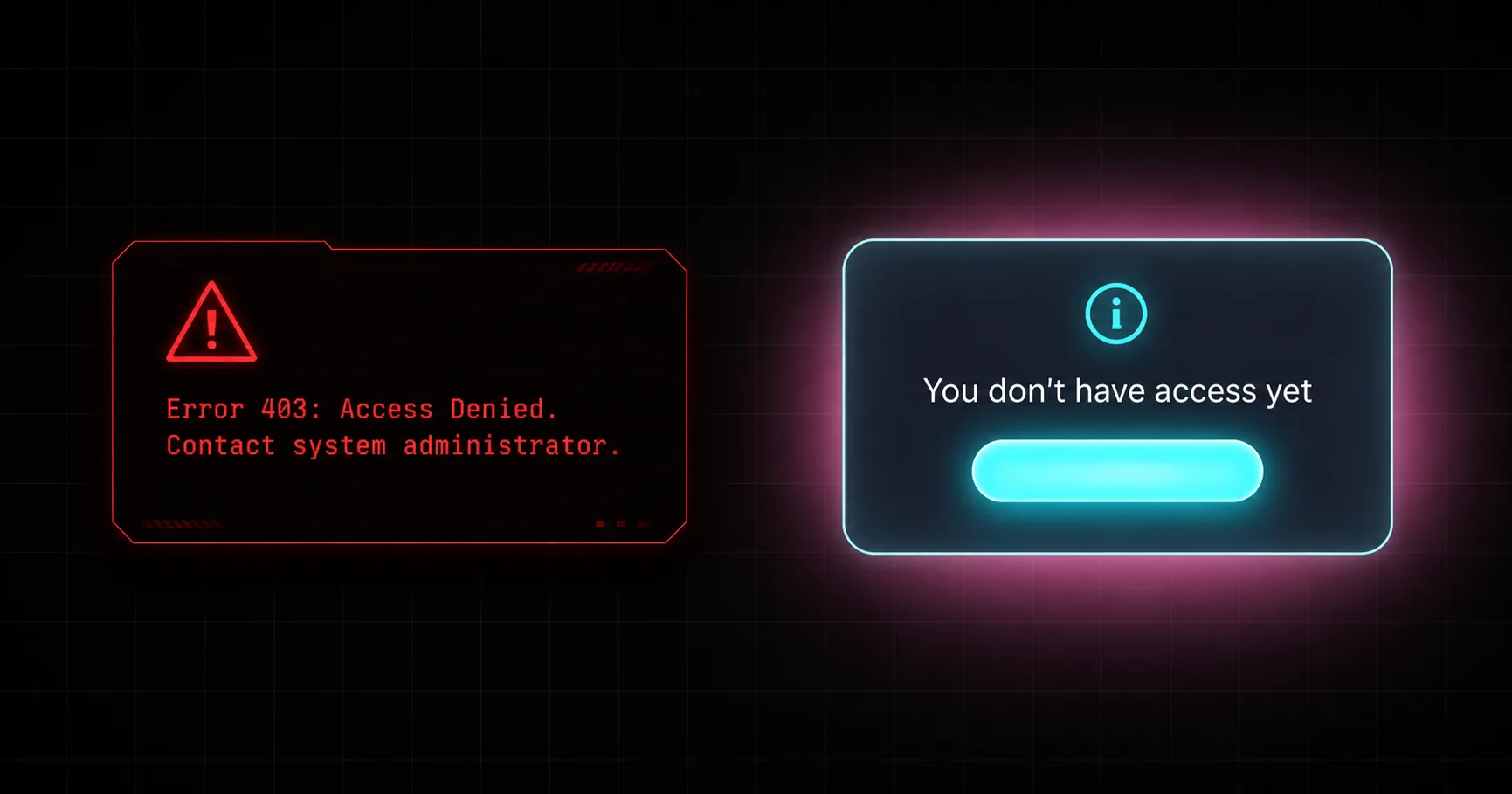 B2B SaaS UX design — robotic versus empathetic error message comparison